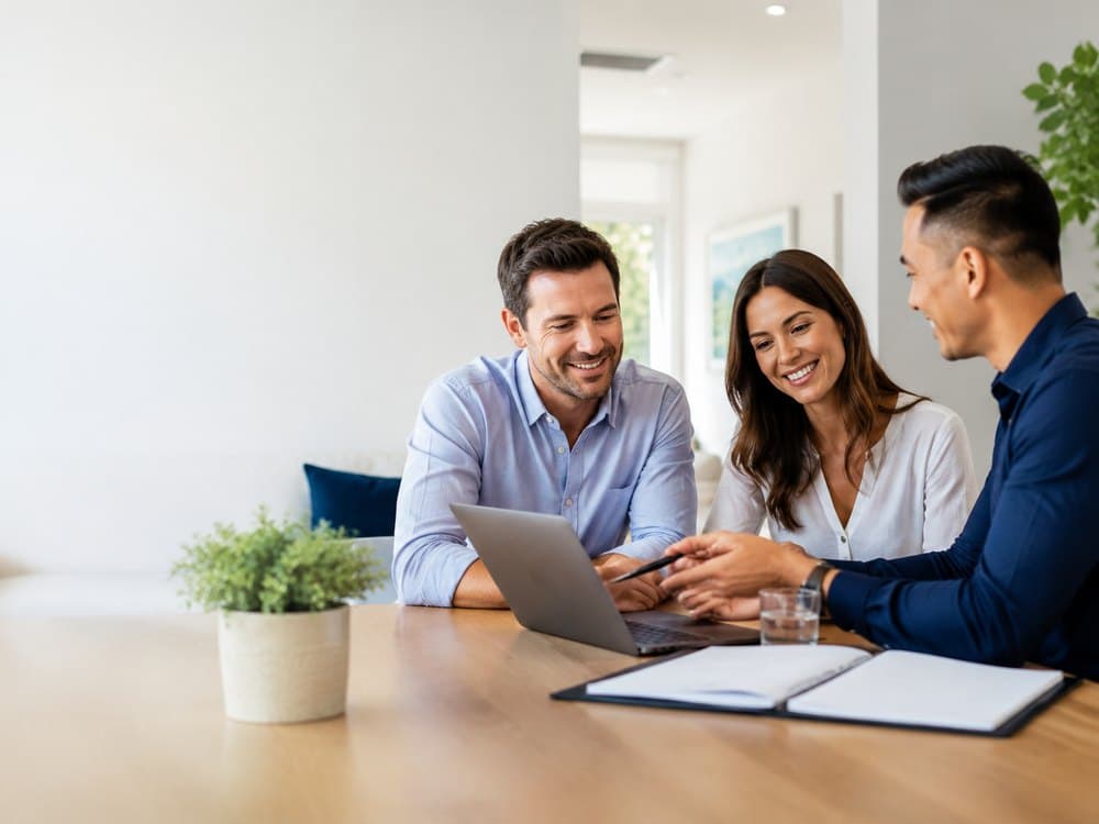 Clients reviewing their finance options with their broker